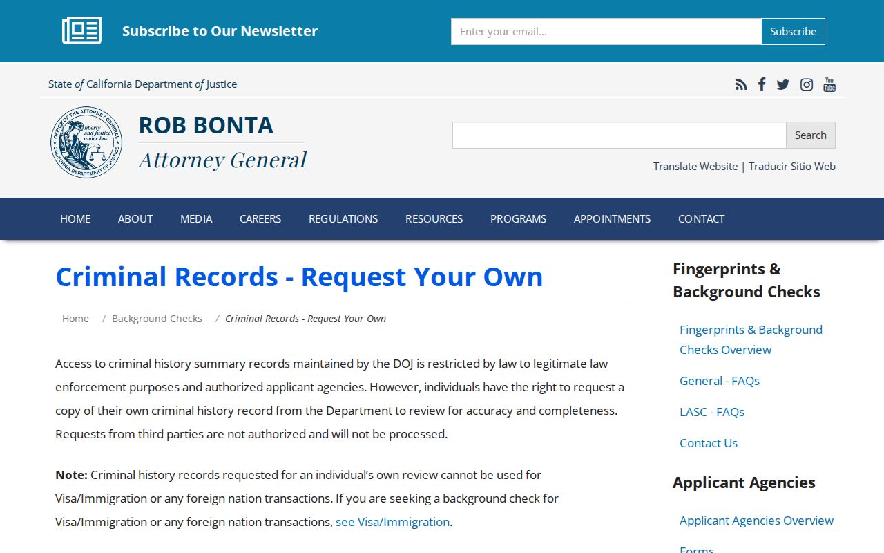 Shasta County criminal history California DOJ record review