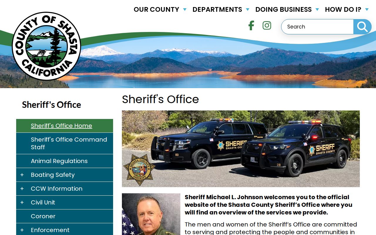 Shasta County criminal history Sheriff's Office records source